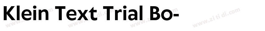 Klein Text Trial Bo字体转换